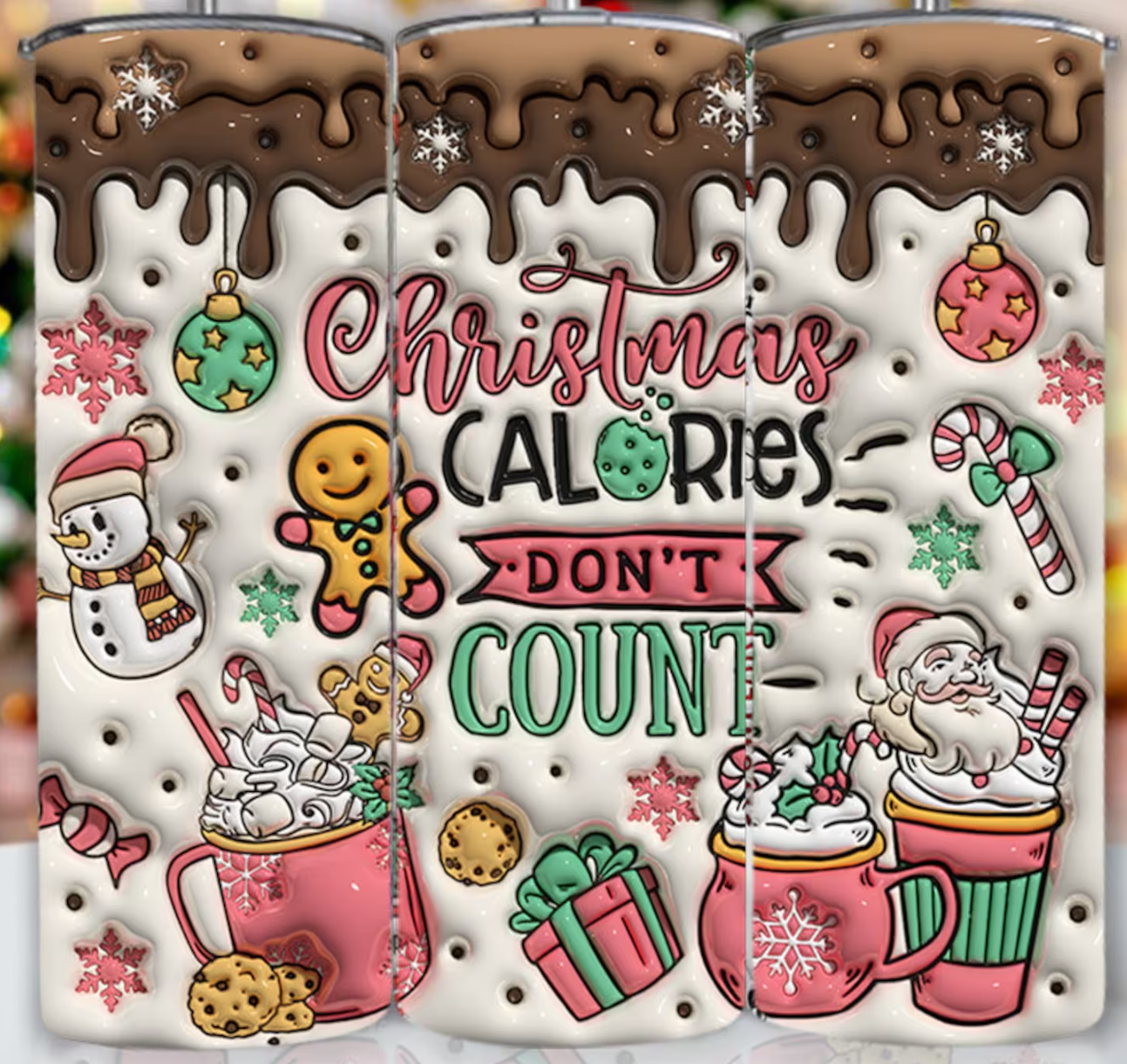 Christmas Calories 3D Tumbler