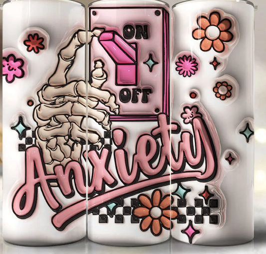 Anxiety On or Off 3D Tumbler